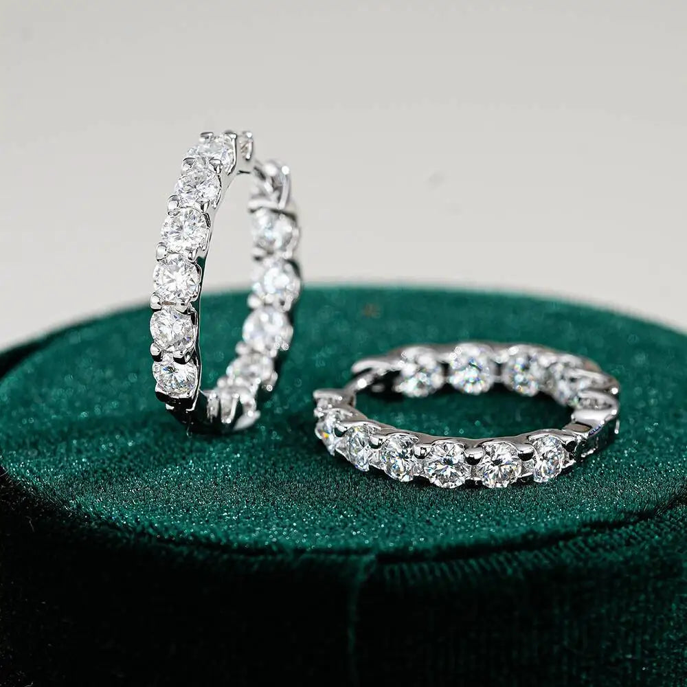 Sterling Silver Moissanite Stud Earrings