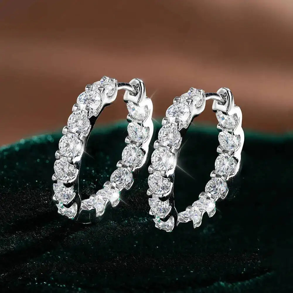 Sterling Silver Moissanite Stud Earrings