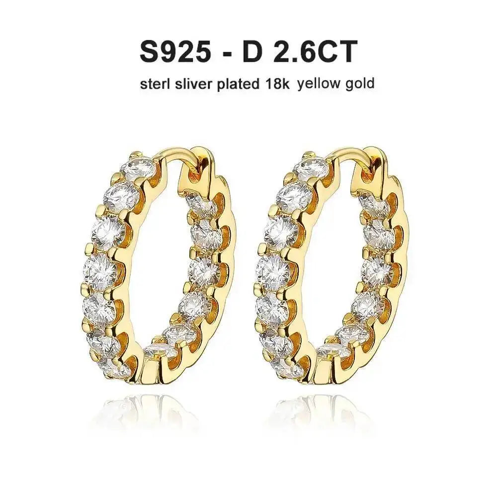 Sterling Silver Moissanite Stud Earrings