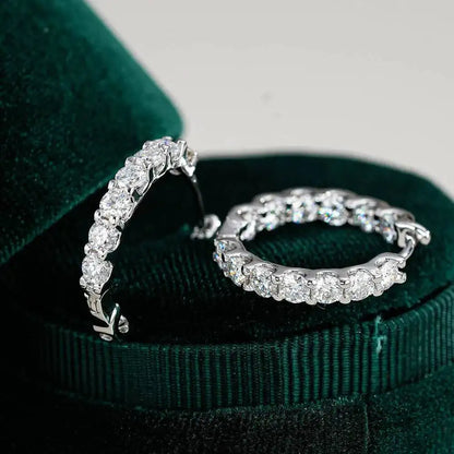 Sterling Silver Moissanite Stud Earrings