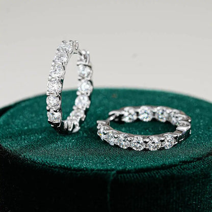 Sterling Silver Moissanite Stud Earrings