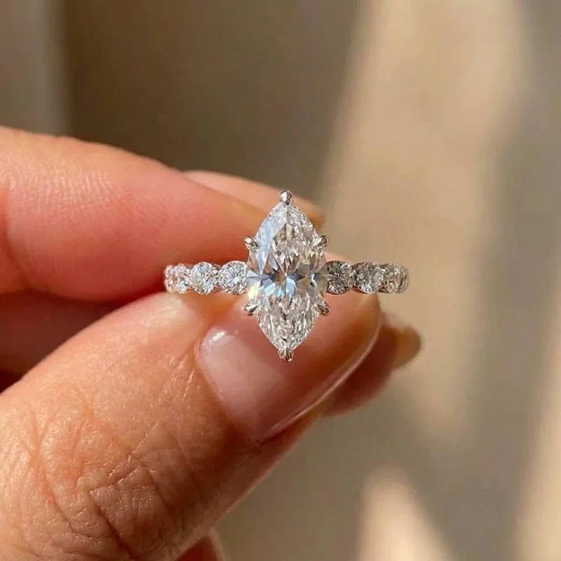 Marquise 925 Sterling Silver Cubic Zirconia Ring