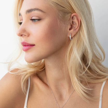 18K Gold-Plated Moissanite Hoop Earrings