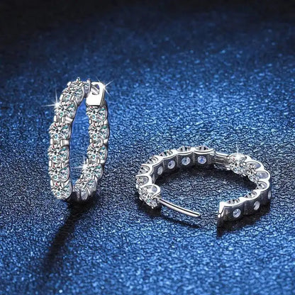 Sterling Silver Moissanite Stud Earrings