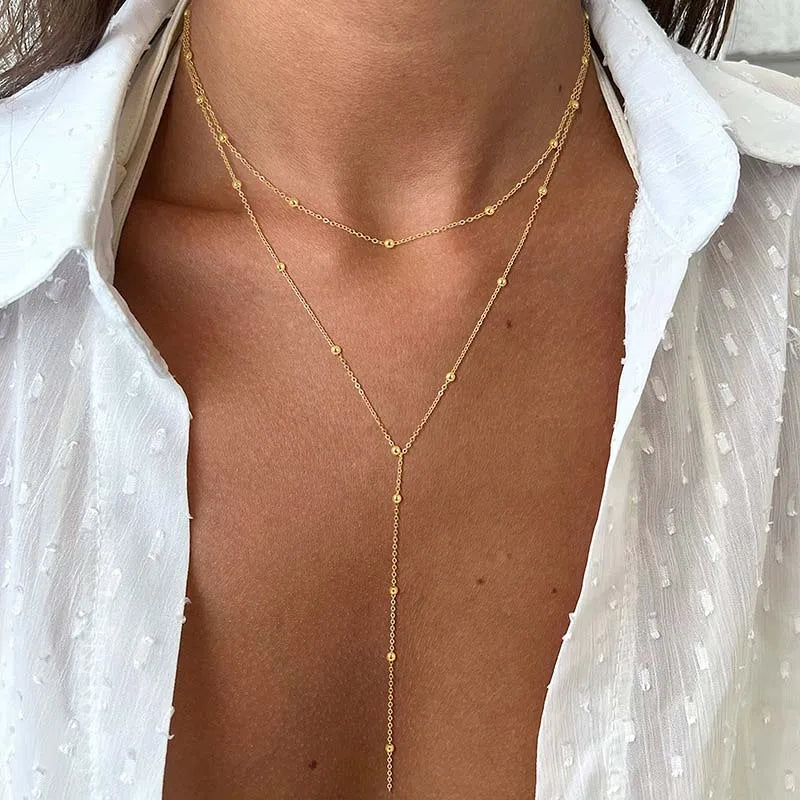 Golden Lariat Necklace