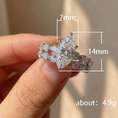 Marquise 925 Sterling Silver Cubic Zirconia Ring