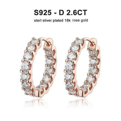 Sterling Silver Moissanite Stud Earrings