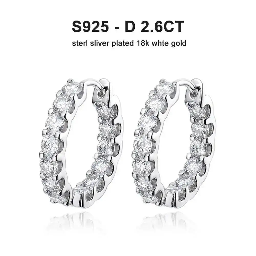 Sterling Silver Moissanite Stud Earrings