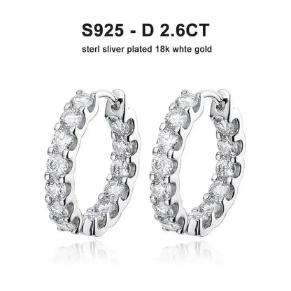 Sterling Silver Moissanite Stud Earrings