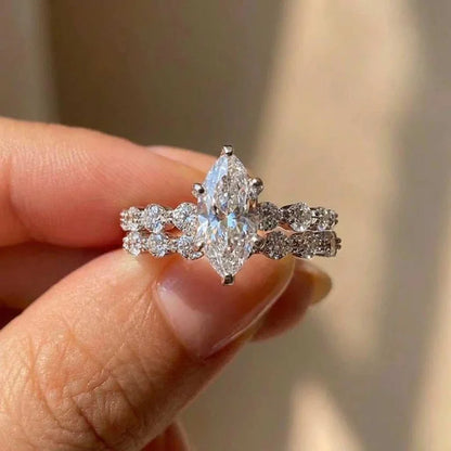 Marquise 925 Sterling Silver Cubic Zirconia Ring