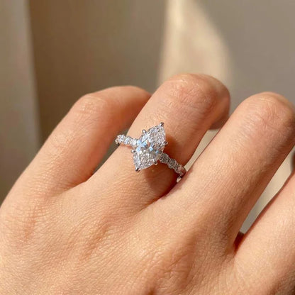 Marquise 925 Sterling Silver Cubic Zirconia Ring