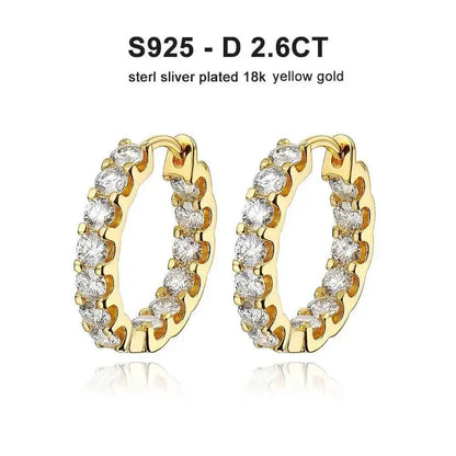 Sterling Silver Moissanite Stud Earrings